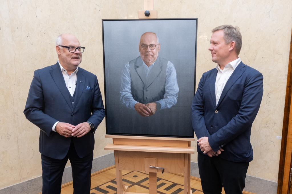 President Alar Karise portree maalis kunstnik Tõnis Saadoja