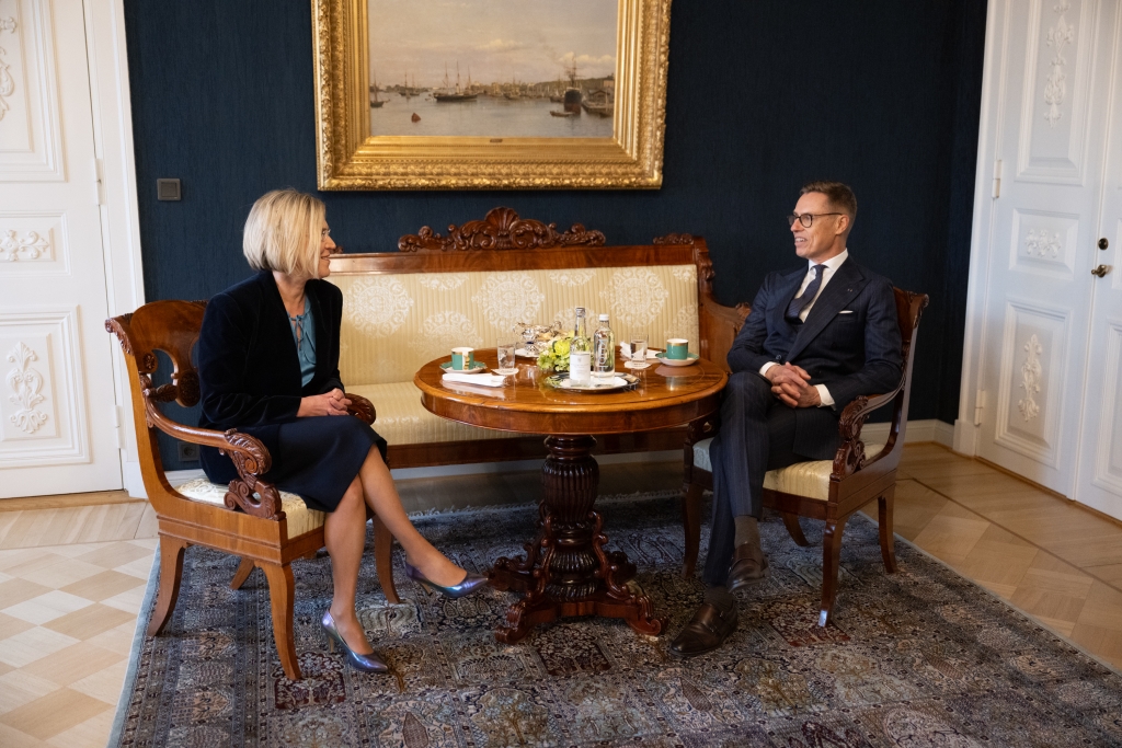 Vabariigi President Ülle Madise kohtus Helsingis Soome presidendi Alexander Stubbiga